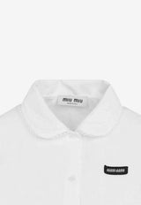 Logo Patch Sleeveless Cropped Shirt
