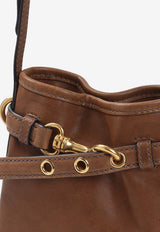 Embossed Logo Nappa Leather Pouch Bag