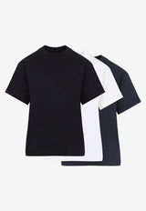 Embroidered Monogram Basic T-shirts - Set of 3
