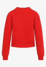 Ribbed Knit Wool Sweater