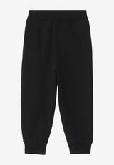 Burberry Kids Boys Check-Trimmed Track Pants Black 8108051148165/T_BURBE-A1189