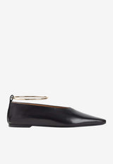Ring Leather Ballet Flats