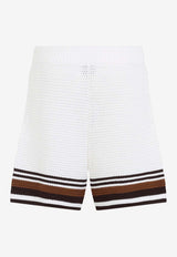 Openwork Crochet Knit Shorts