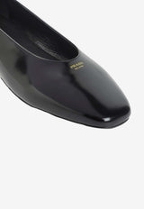 Brushed Leather Ballet Flats