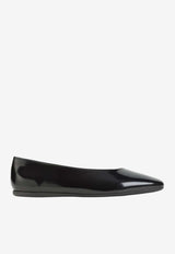 Brushed Leather Ballet Flats