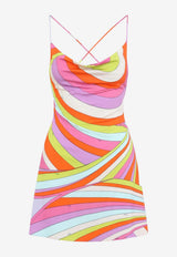 Archival Swirl Print Sleeveless Mini Dress