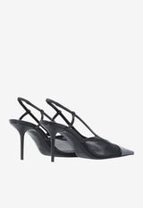 Saint Laurent Renée 75 Slingback Mesh Pumps Black 869662-AAGMC-1000