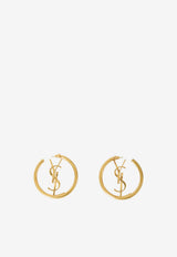 Saint Laurent Cassandre Hoop Earrings Gold 868176-Y1500-7005