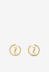 Saint Laurent Cassandre Hoop Earrings Gold 868176-Y1500-7005