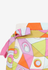 Occhi Print Wrap-Style Pareo Skirt