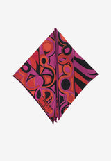 Mixed Print Silk Scarf