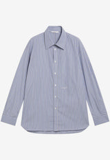 Givenchy Striped Poplin Shirt Blue BM615816PL/T_GIV-131