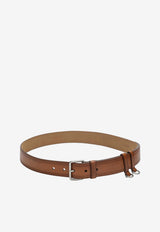 Miu Miu Calf Leather Workwear Belt Brown 5CC7312IER/T_MIU-F0046