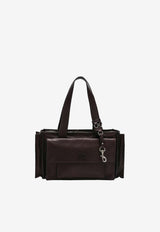 Miu Miu Utilitaire Aged Leather Shoulder Bag Burnt 5BG335POO2G7Q/T_MIU-F0038