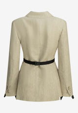 Neutro Double-Breasted Linen Blazer