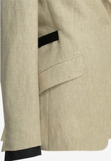 Neutro Double-Breasted Linen Blazer