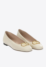 VLogo Nappa Leather Ballet Flats
