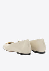 VLogo Nappa Leather Ballet Flats