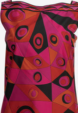 Occhi Print Mini Silk Dress