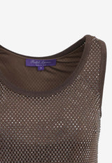 Shimmering Mesh Sleeveless Top