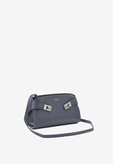 Small Hug Calf Leather Crossbody Bag