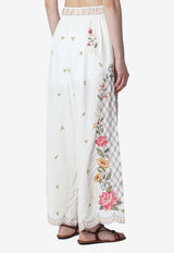 Farm Rio Floral Wide-Leg Pants White 355803CO/T_FARM-L0025