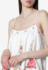 Farm Rio Floral Embroidered Strappy Top White 355785CO/T_FARM-L0025
