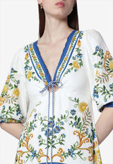 Farm Rio Floral Tapestry V-neck Midi Dress Multicolor 355515CO/T_FARM-25185