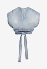 Délavé Denim Sleeveless Top