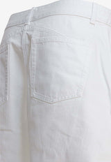 Alaïa Buttoned Rounded Jeans White AA9P1215D002B000_82091