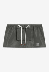 Miu Miu Technical Mini Skirt Green MG2704OOO121I/T_MIU-F0414