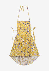 Miu Miu Floral Mini Apron Dress Yellow MF6424OOO19KO/T_MIU-F0S8E