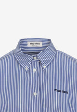 Striped Cropped Poplin Shirt