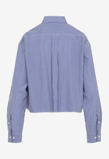 Striped Cropped Poplin Shirt