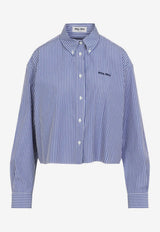 Striped Cropped Poplin Shirt