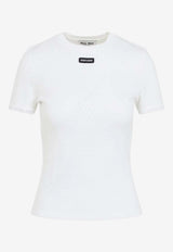 Perforated Cotton Knit T-Shirt