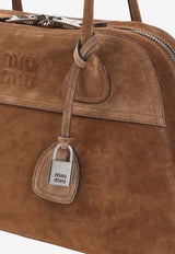 Vivant Suede Leather Bowling Bag
