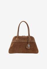 Vivant Suede Leather Bowling Bag