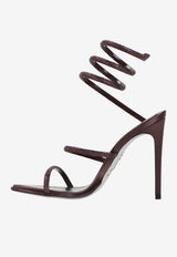 Cleo 105 Crystal-Strap Satin Stiletto Sandals