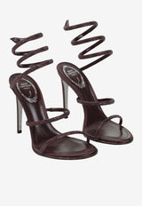 Cleo 105 Crystal-Strap Satin Stiletto Sandals