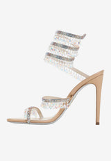 Chandelier 105 Crystal Fringe Satin Stiletto Sandals