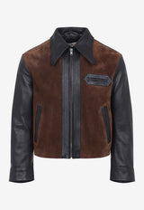 Two-Tone Calf Leather Jacket