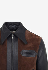 Two-Tone Calf Leather Jacket