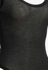 Cashmere Blend Ribbed Bodysuit