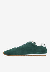 Lace-Up Suede Calf Leather Sneakers