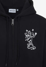 Hooded Playing Cards Graphic Sweatshirt