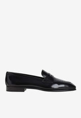Onyx Brogue Penny Loafers