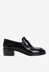 Prudence Brushed Leather Penny Loafers