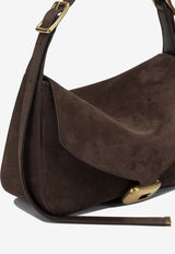 Medium Clicca Suede Shoulder Bag