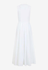 Floral Lace Embroidery Sleeveless Maxi Dress